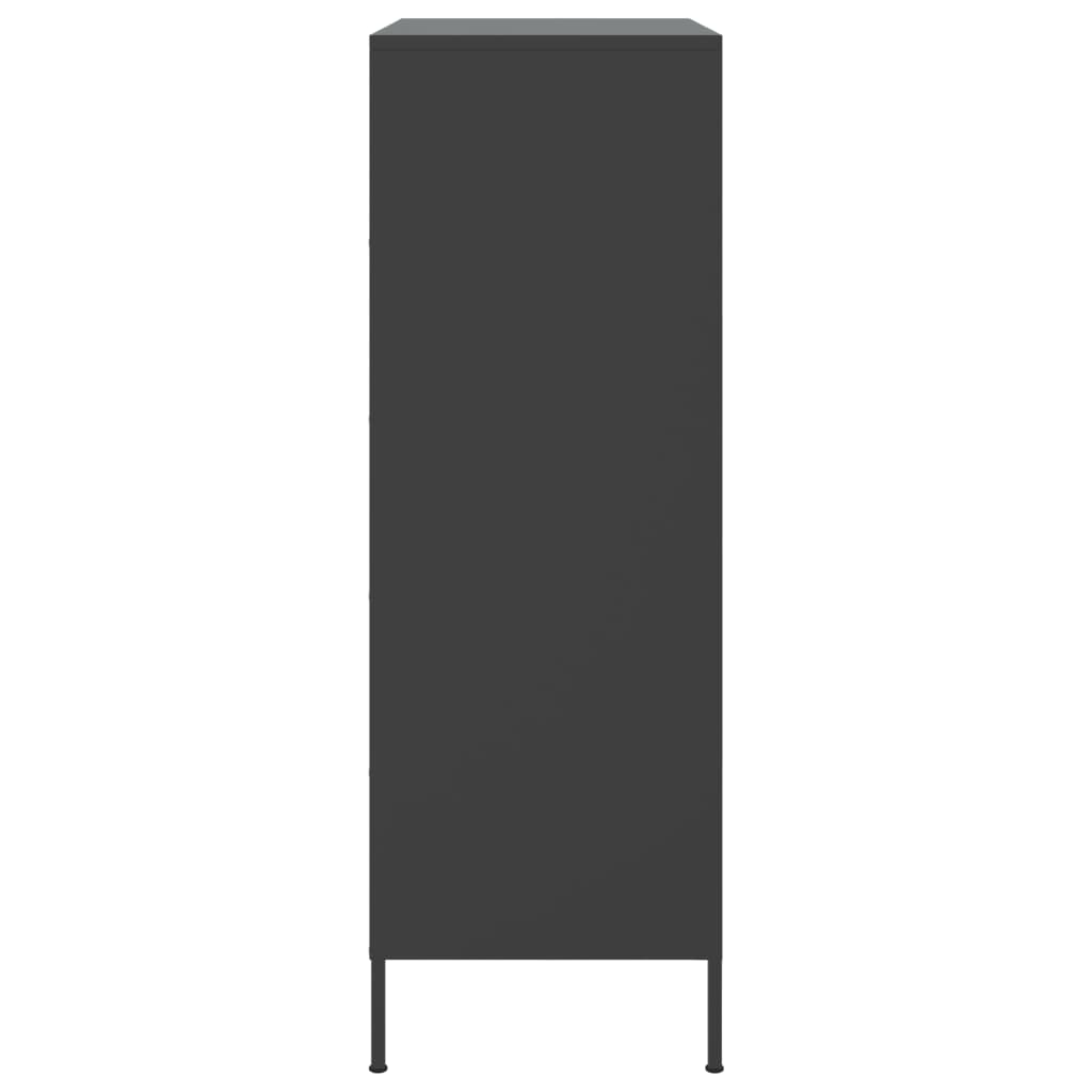 Skåp DIV. Svart 68x39x113 cm stål