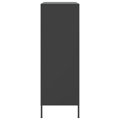 Skåp DIV. Svart 68x39x113 cm stål