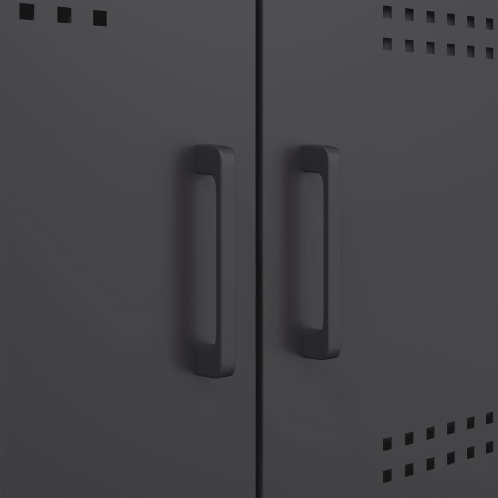 Skåp DIV. Svart 68x39x113 cm stål