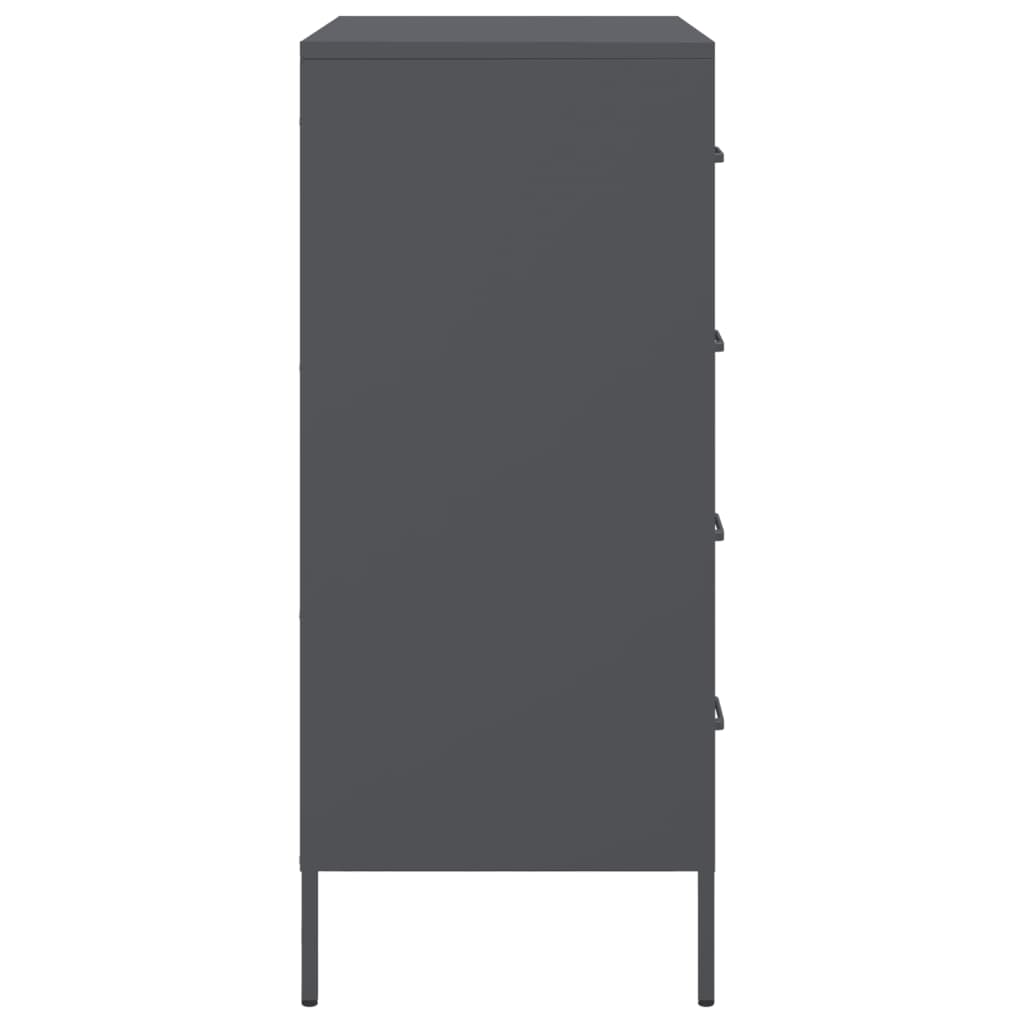 Byrå DIV. antracit 68x39x89 cm stål