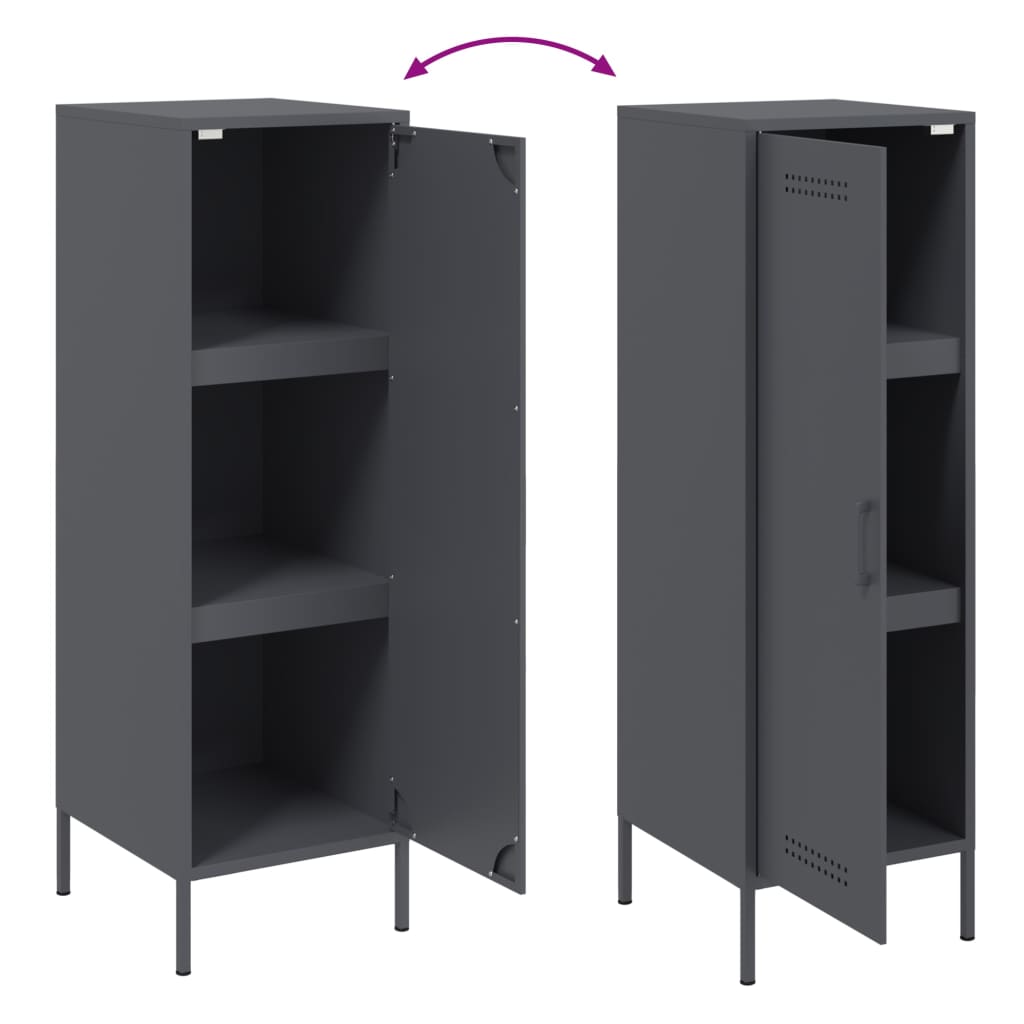 Skåp DIV. antracit 36x39x113 cm stål