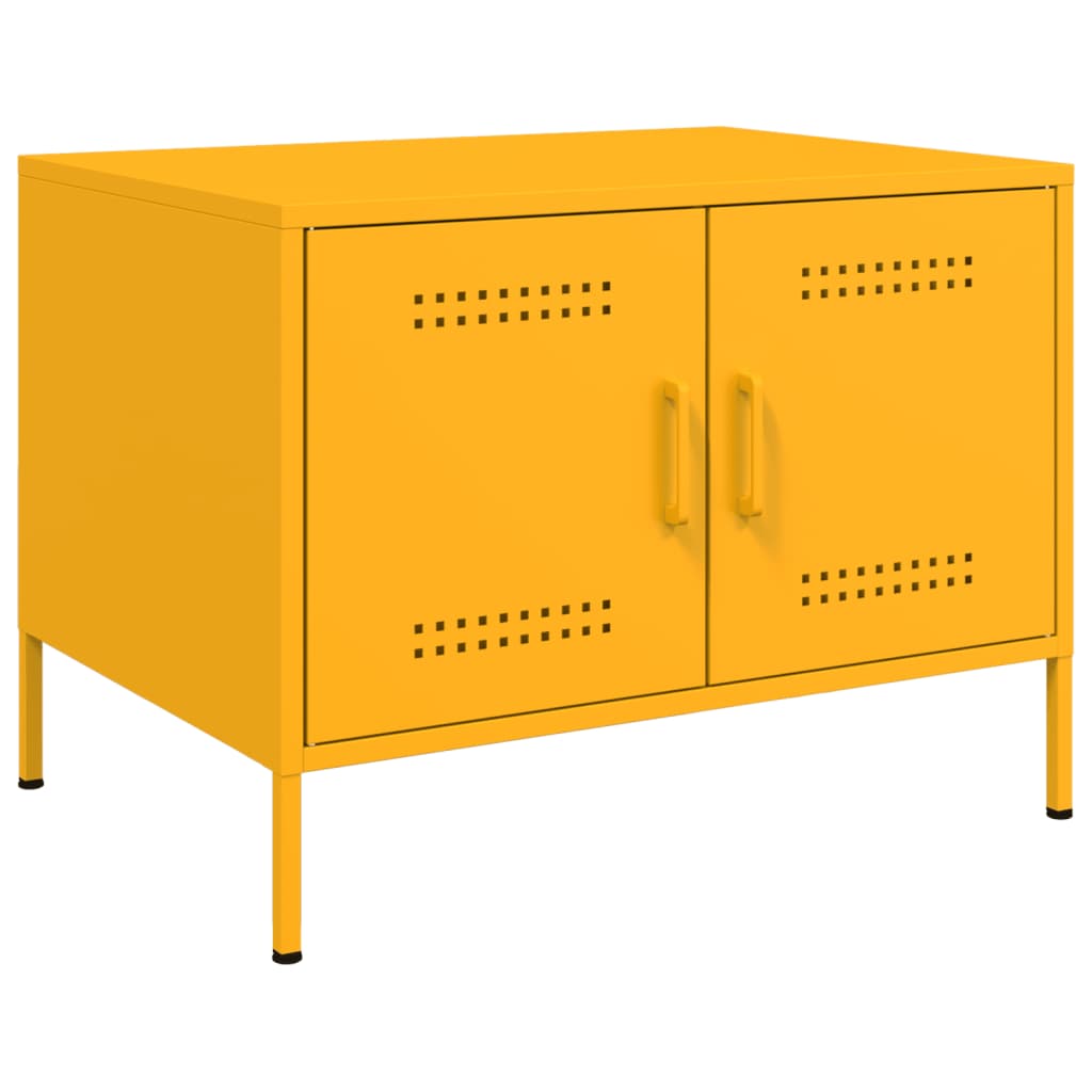 Soffbord DIV. senapsgul 68x50x50,5 cm stål