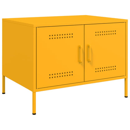 Soffbord DIV. senapsgul 68x50x50,5 cm stål