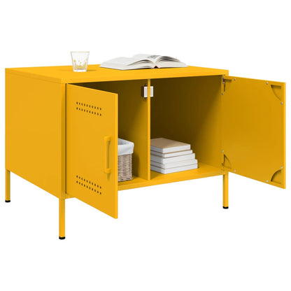 Soffbord DIV. senapsgul 68x50x50,5 cm stål