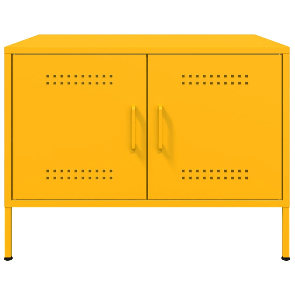 Soffbord DIV. senapsgul 68x50x50,5 cm stål