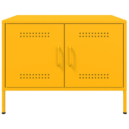 Soffbord DIV. senapsgul 68x50x50,5 cm stål
