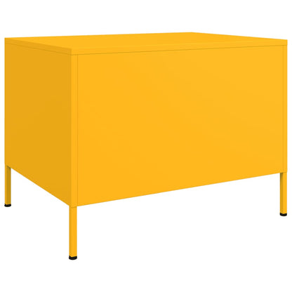 Soffbord DIV. senapsgul 68x50x50,5 cm stål