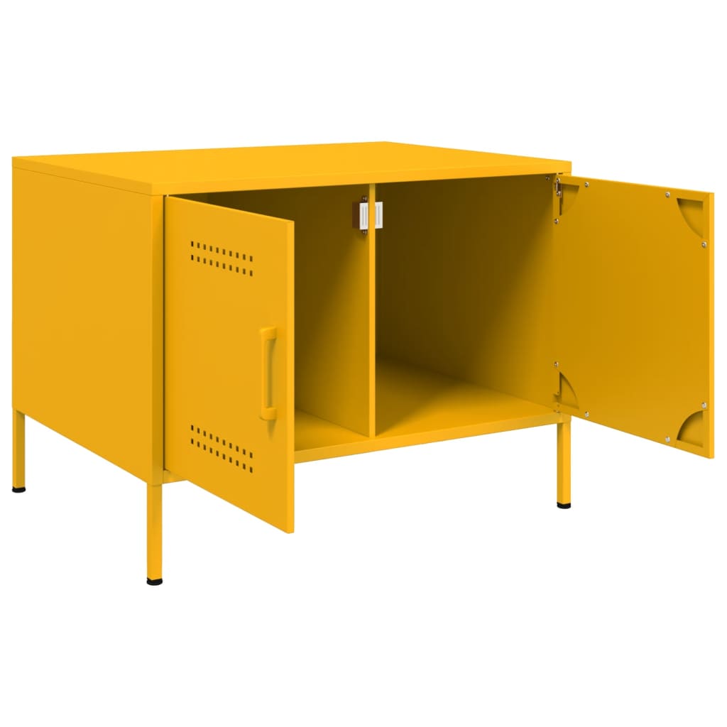 Soffbord DIV. senapsgul 68x50x50,5 cm stål