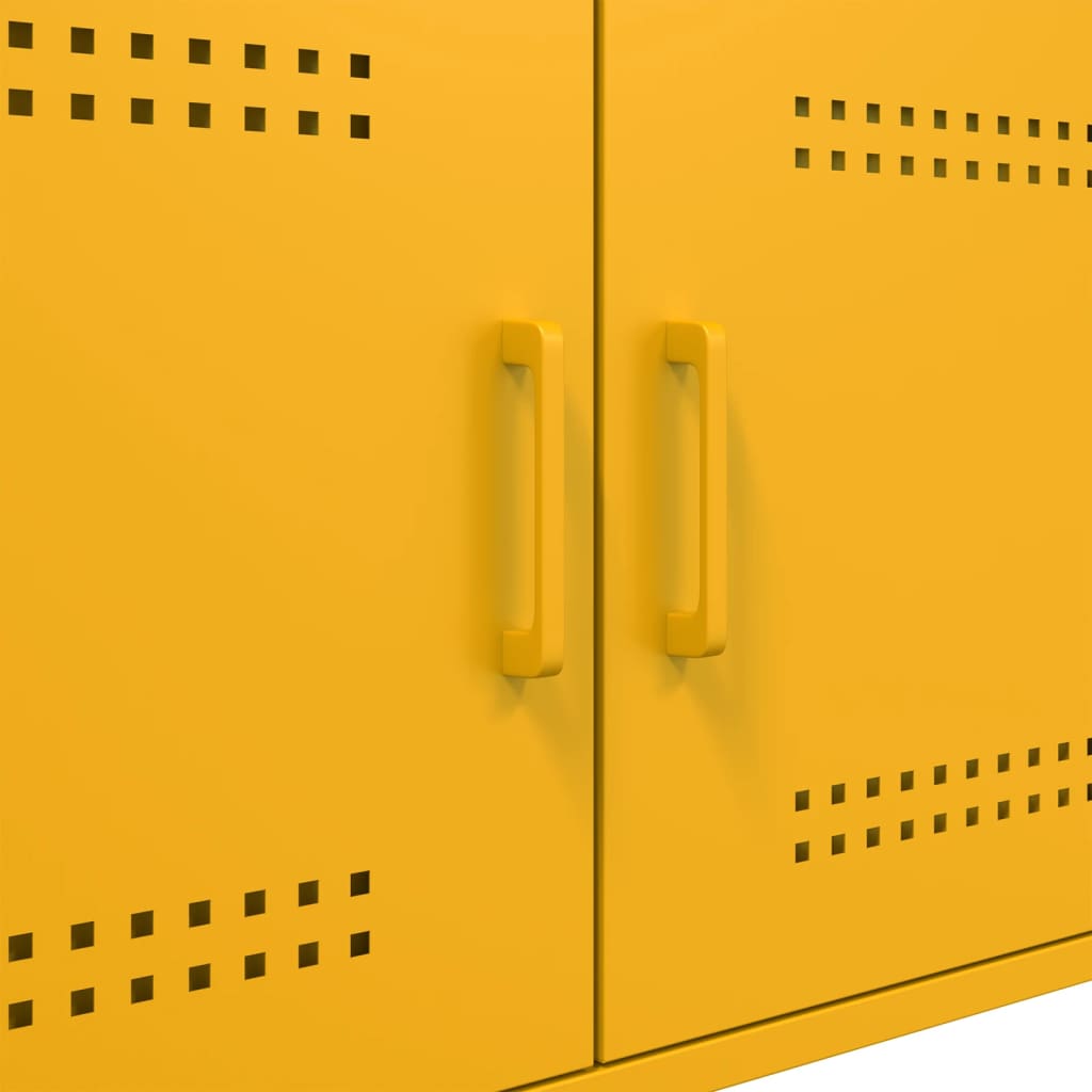 Soffbord DIV. senapsgul 68x50x50,5 cm stål