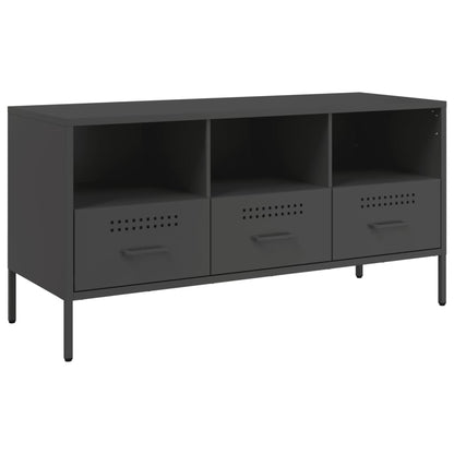 TV-Möbel Svart TV-skåp 100,5x39x50,5 cm stål