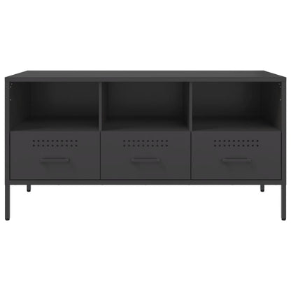 TV-Möbel Svart TV-skåp 100,5x39x50,5 cm stål