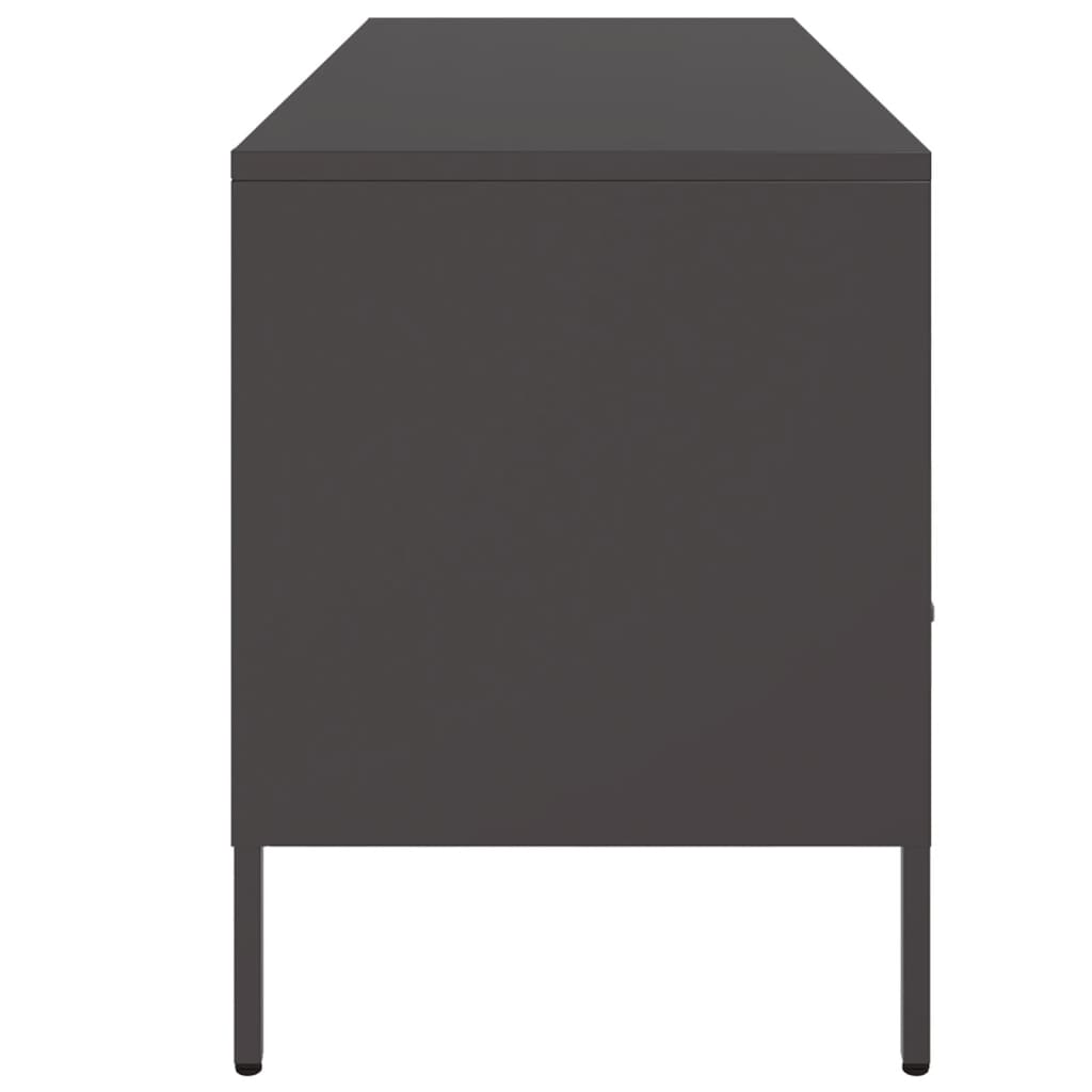 TV-Möbel Svart TV-skåp 100,5x39x50,5 cm stål