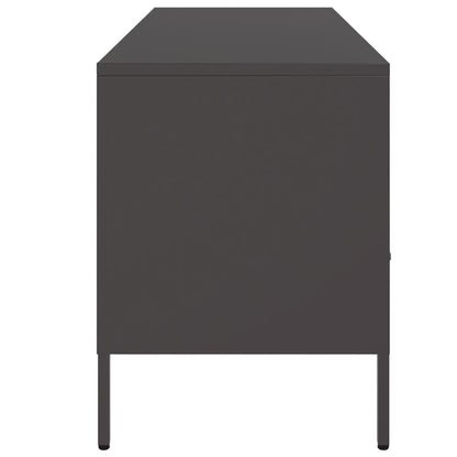 TV-Möbel Svart TV-skåp 100,5x39x50,5 cm stål