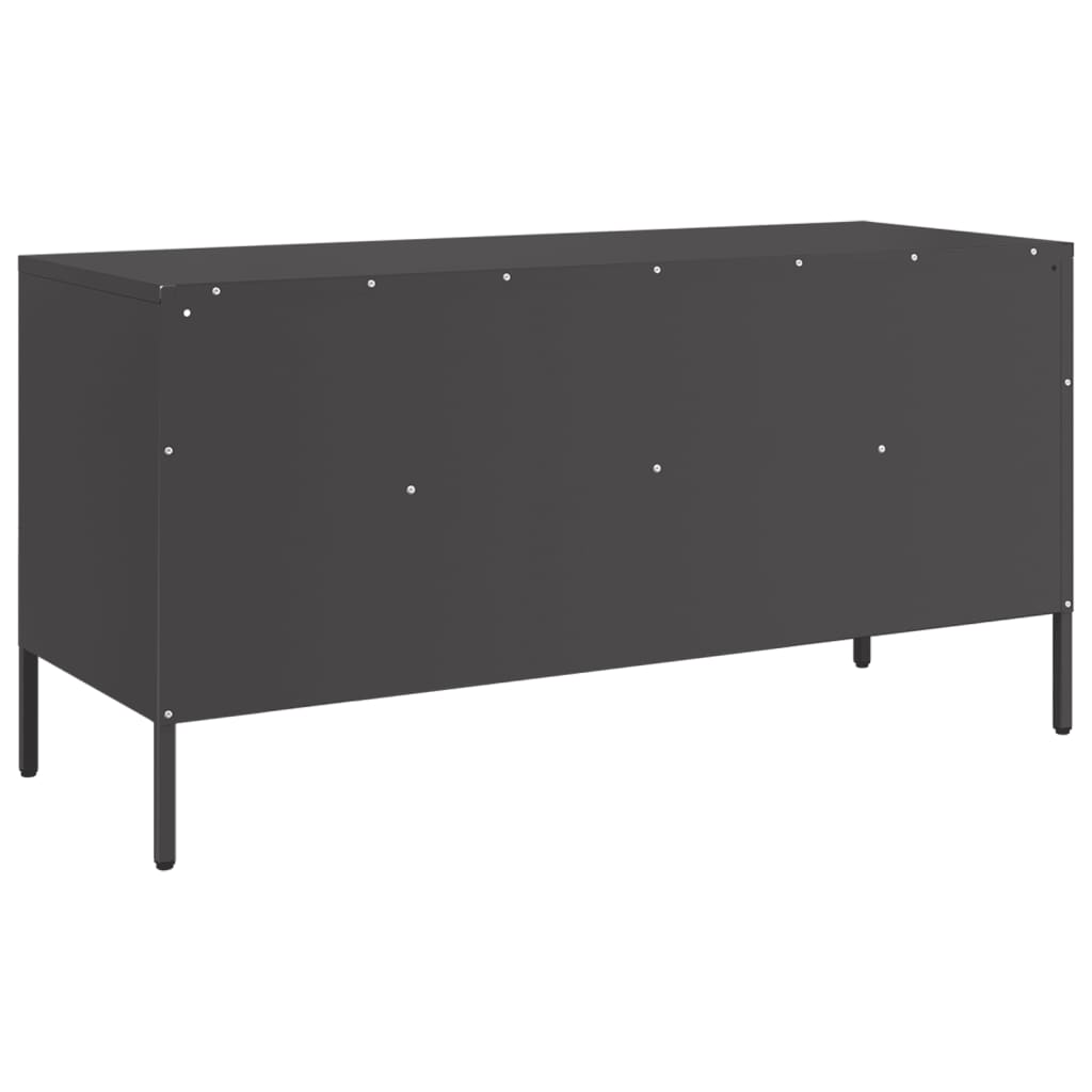 TV-Möbel Svart TV-skåp 100,5x39x50,5 cm stål