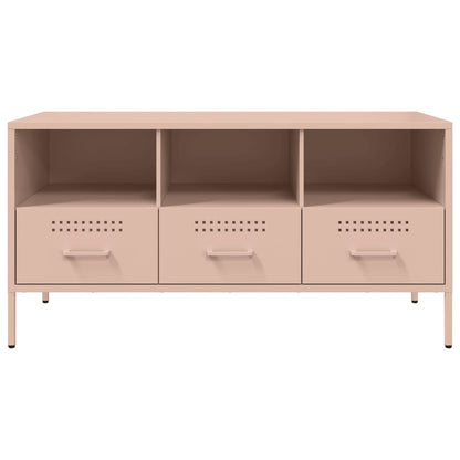 TV-Möbel DIV. TV-skåp rosa 100,5x39x50,5 cm stål