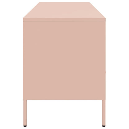 TV-Möbel DIV. TV-skåp rosa 100,5x39x50,5 cm stål