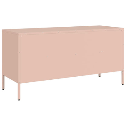 TV-Möbel DIV. TV-skåp rosa 100,5x39x50,5 cm stål