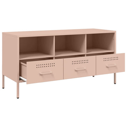 TV-Möbel DIV. TV-skåp rosa 100,5x39x50,5 cm stål
