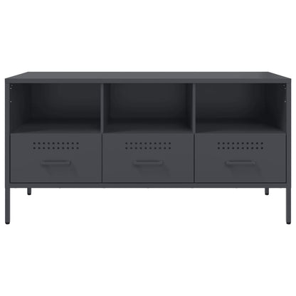 TV-Möbel DIV. TV-skåp antracit 100,5x39x50,5 cm stål