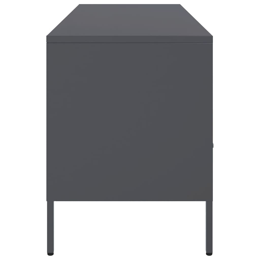 TV-Möbel DIV. TV-skåp antracit 100,5x39x50,5 cm stål