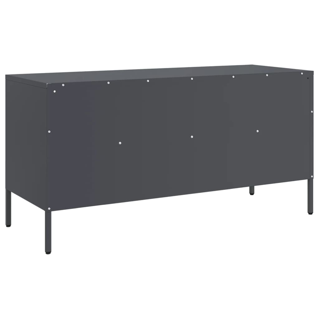 TV-Möbel DIV. TV-skåp antracit 100,5x39x50,5 cm stål