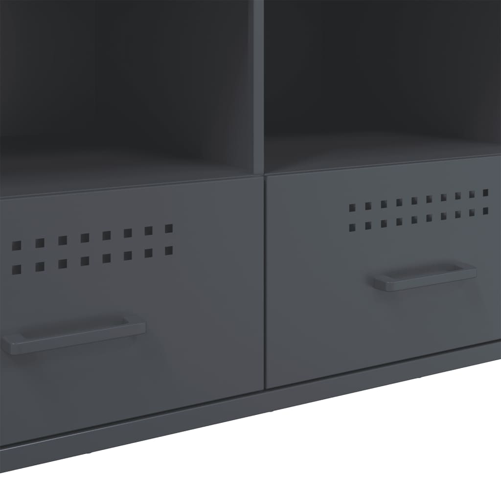 TV-Möbel DIV. TV-skåp antracit 100,5x39x50,5 cm stål