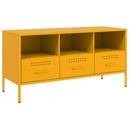 TV-Möbel DIV. TV-skåp senapsgul 100,5x39x50,5 cm stål