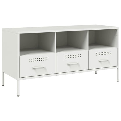 TV-Möbel DIV. Vit TV-skåp 100,5x39x50,5 cm stål