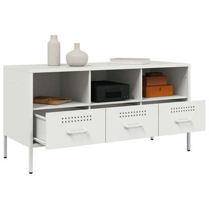 TV-Möbel DIV. Vit TV-skåp 100,5x39x50,5 cm stål