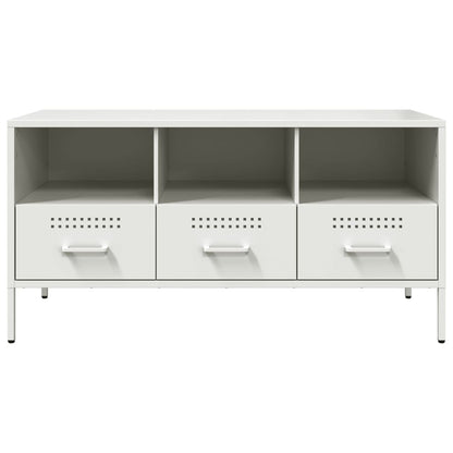 TV-Möbel DIV. Vit TV-skåp 100,5x39x50,5 cm stål