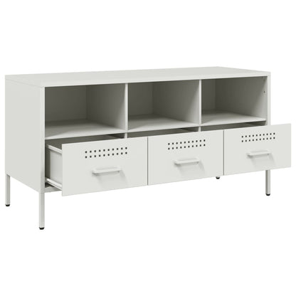 TV-Möbel DIV. Vit TV-skåp 100,5x39x50,5 cm stål