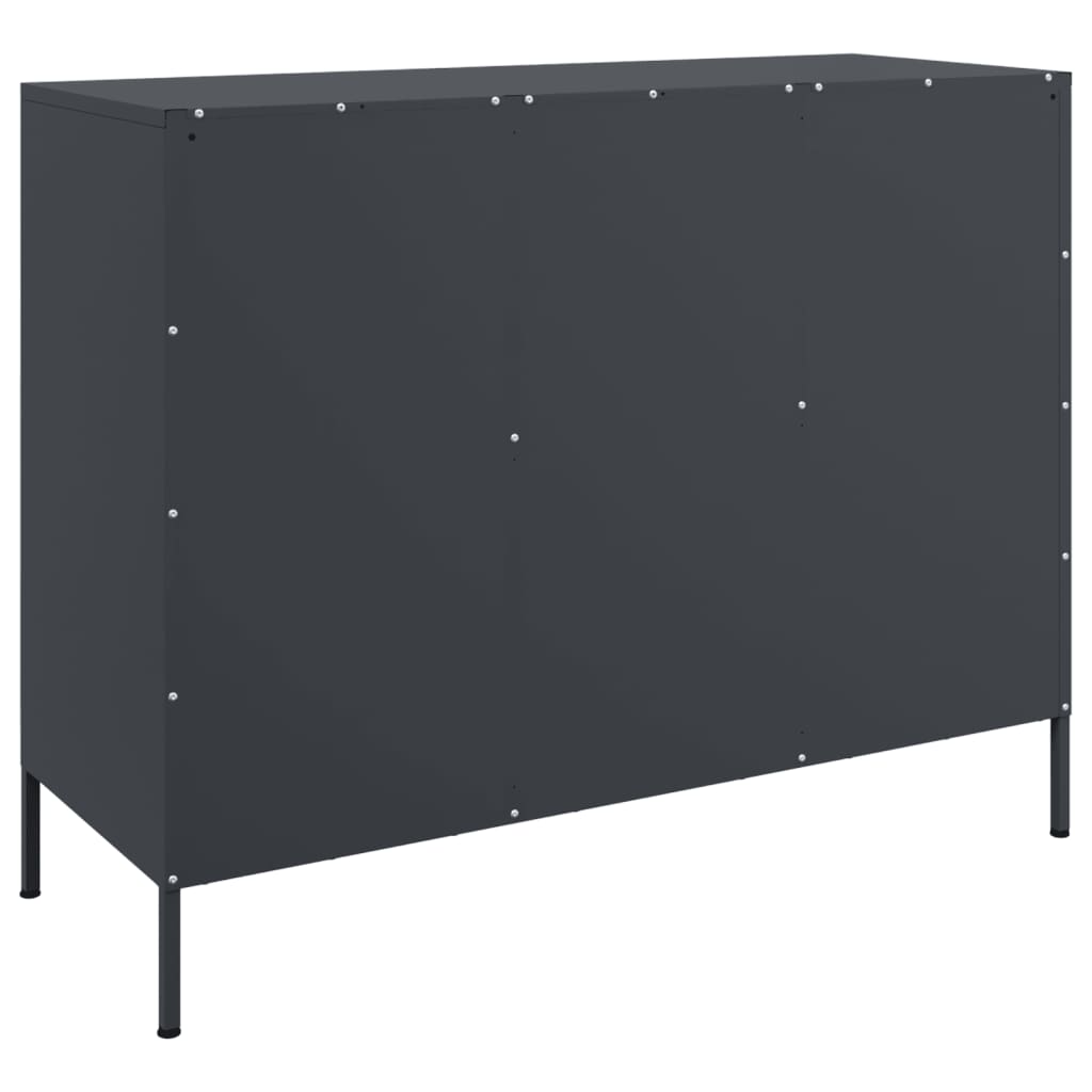 Skåp DIV. antracit 100,5x39x79 cm stål