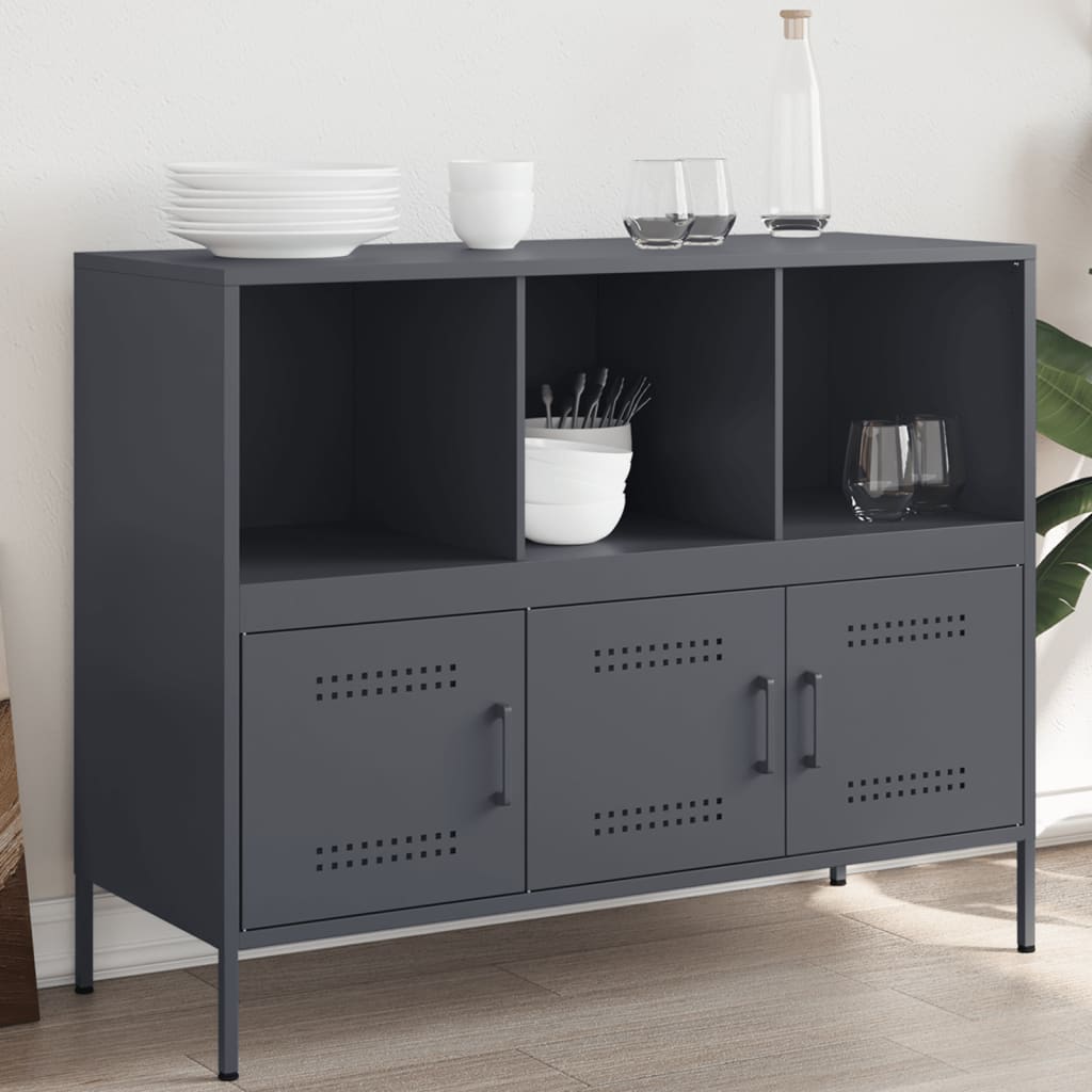 Skåp DIV. antracit 100,5x39x79 cm stål