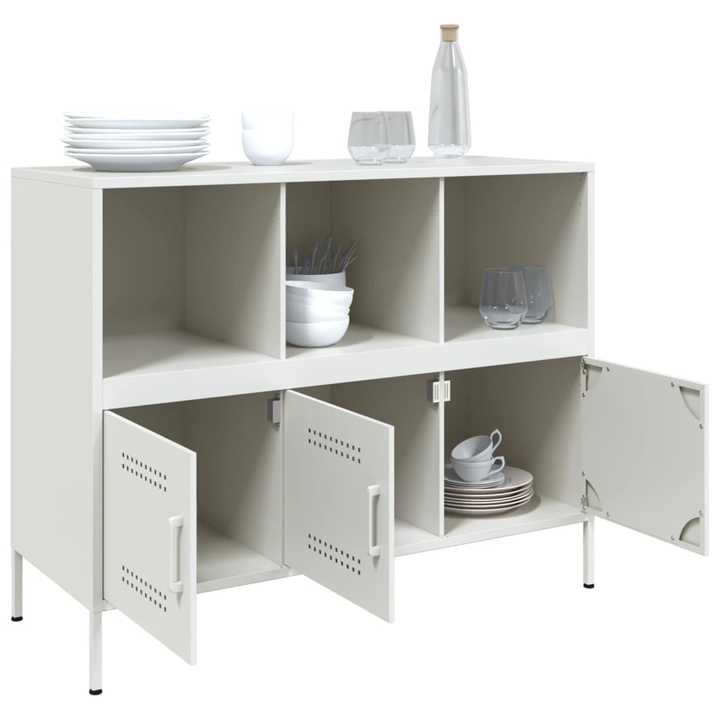 Skänk DIV. Vit 100,5x39x79 cm stål