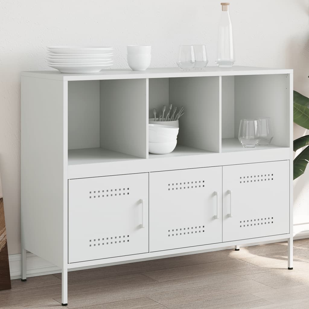 Skänk DIV. Vit 100,5x39x79 cm stål