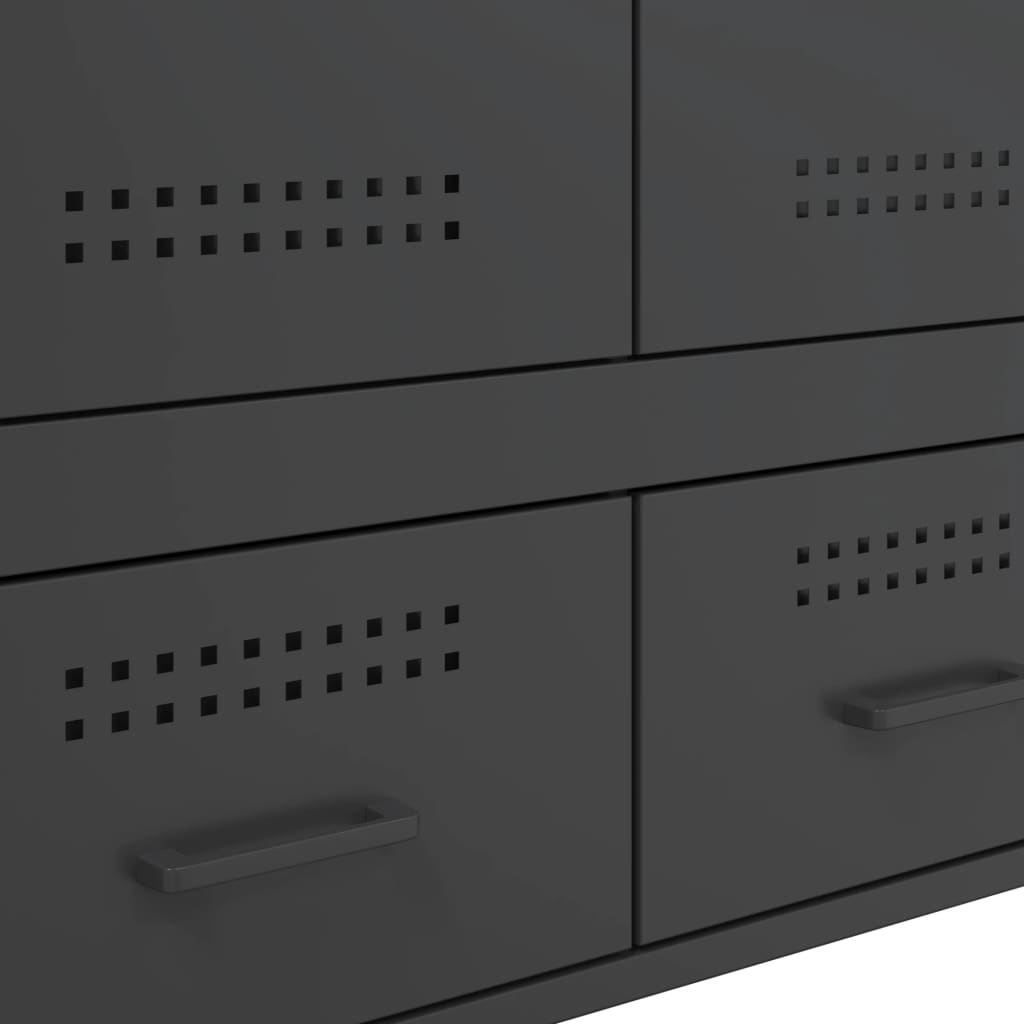 Skåp DIV. Svart 68x39x101,5 cm stål