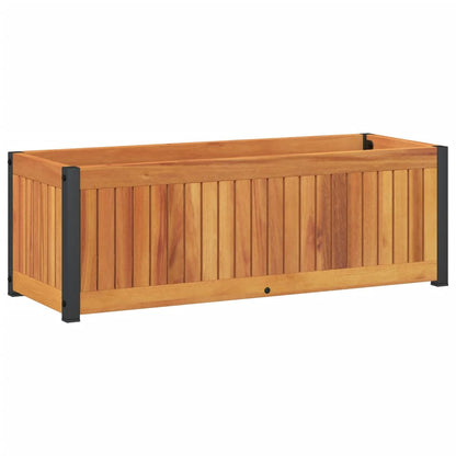 Utomhus Blomkruka Trä 80x30x27,5 cm massivt akaciaträ och stål