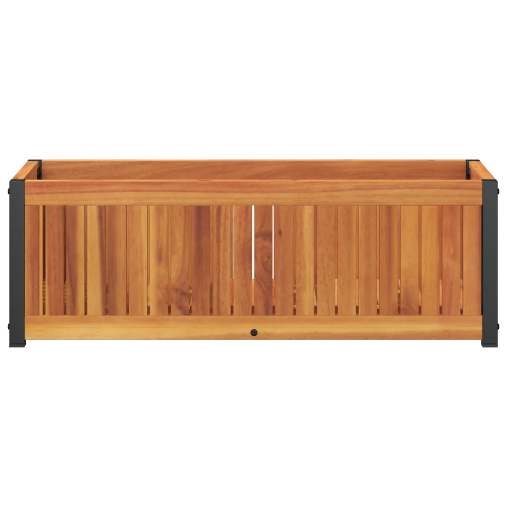 Utomhus Blomkruka Trä 80x30x27,5 cm massivt akaciaträ och stål
