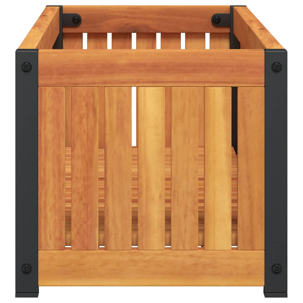 Utomhus Blomkruka Trä 80x30x27,5 cm massivt akaciaträ och stål