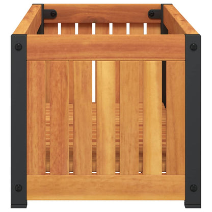 Utomhus Blomkruka Trä 80x30x27,5 cm massivt akaciaträ och stål