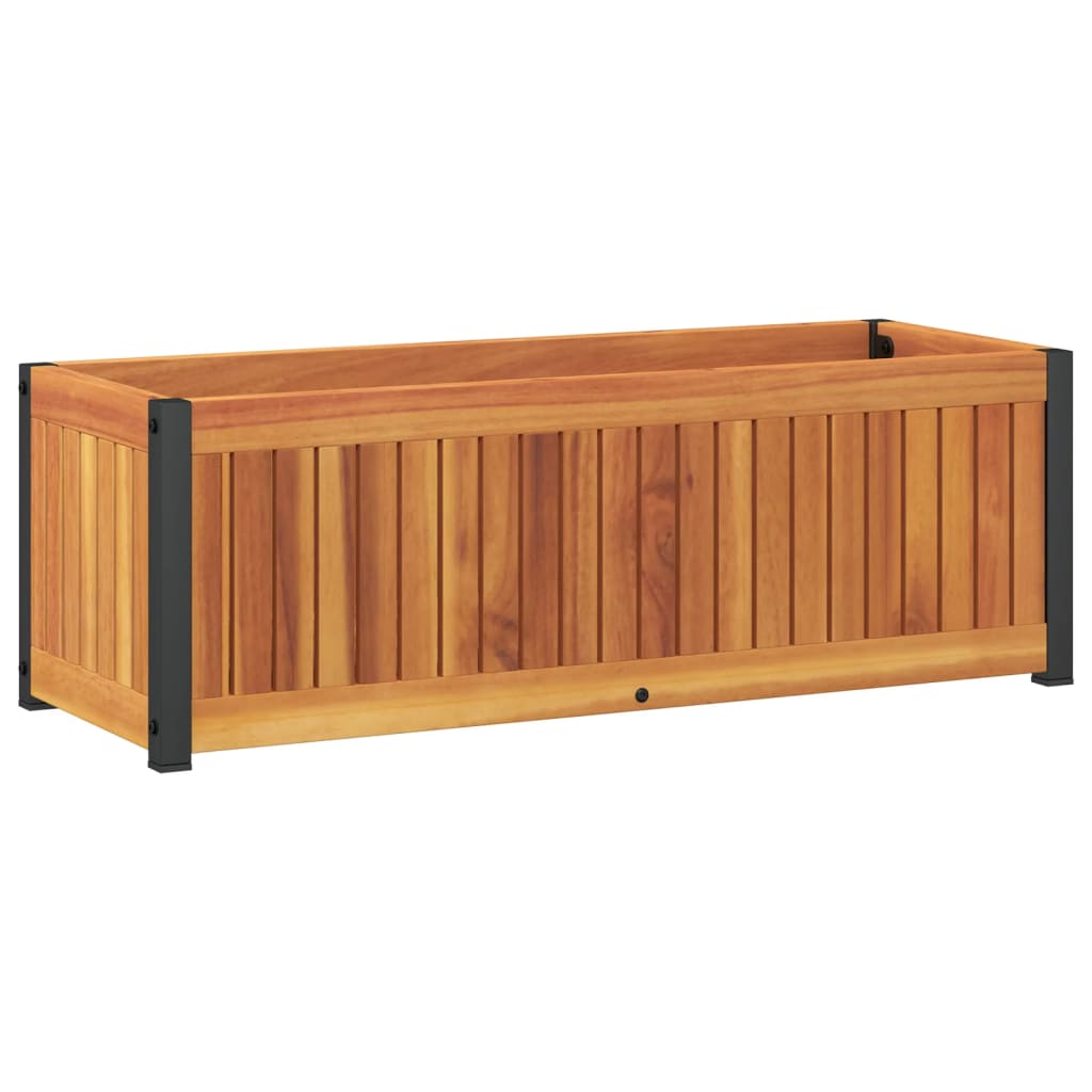 Utomhus Blomkruka Trä 80x30x27,5 cm massivt akaciaträ och stål