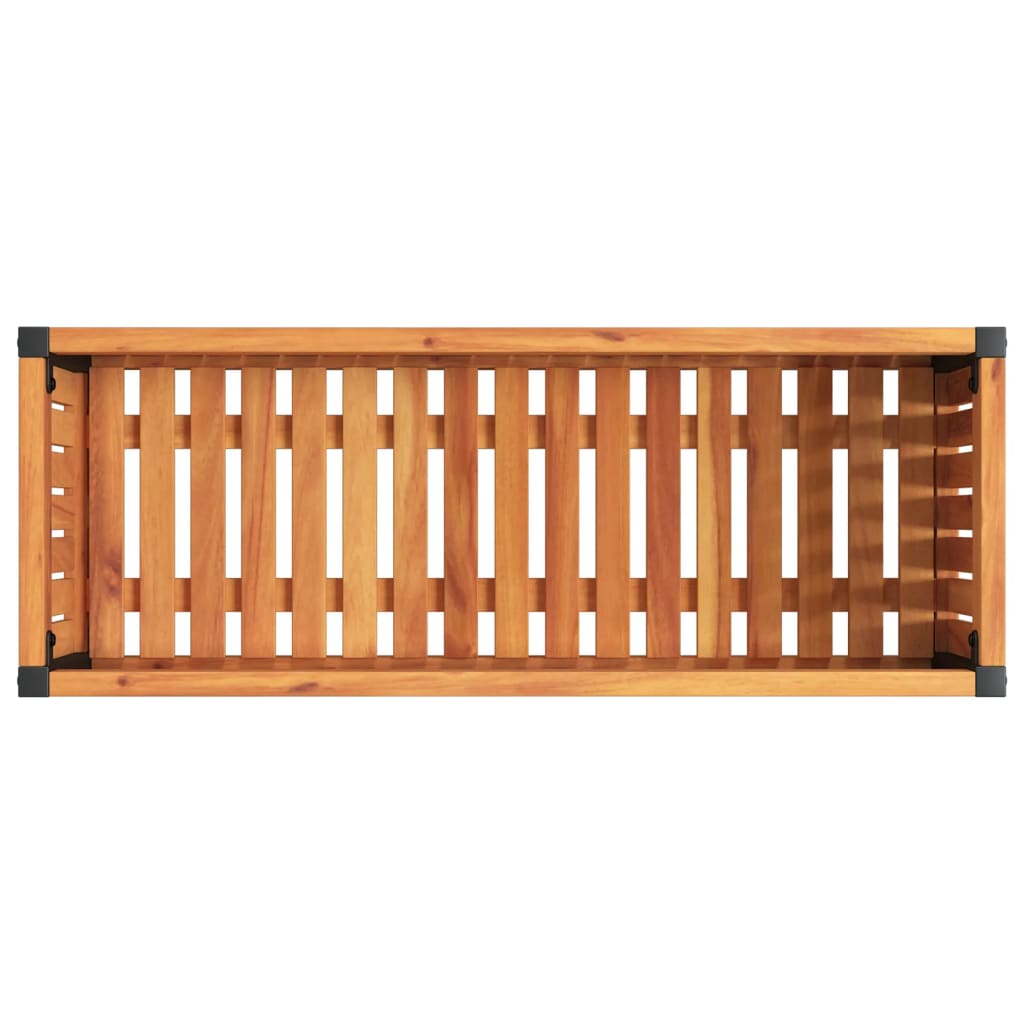 Utomhus Blomkruka Trä 80x30x27,5 cm massivt akaciaträ och stål
