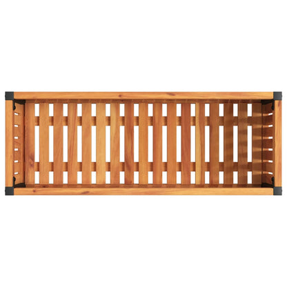 Utomhus Blomkruka Trä 80x30x27,5 cm massivt akaciaträ och stål