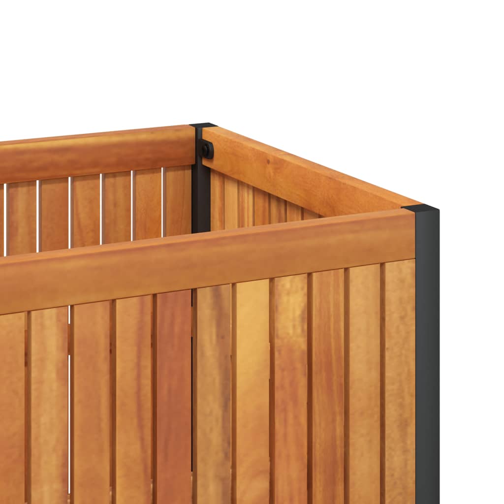Utomhus Blomkruka Trä 80x30x27,5 cm massivt akaciaträ och stål