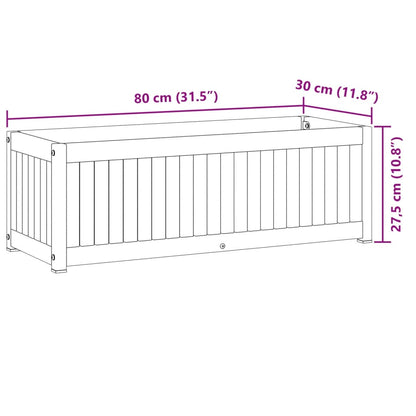 Utomhus Blomkruka Trä 80x30x27,5 cm massivt akaciaträ och stål