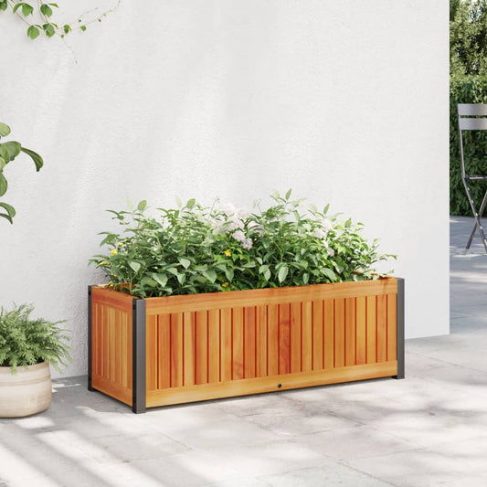 Utomhus Blomkruka Trä 80x30x27,5 cm massivt akaciaträ och stål
