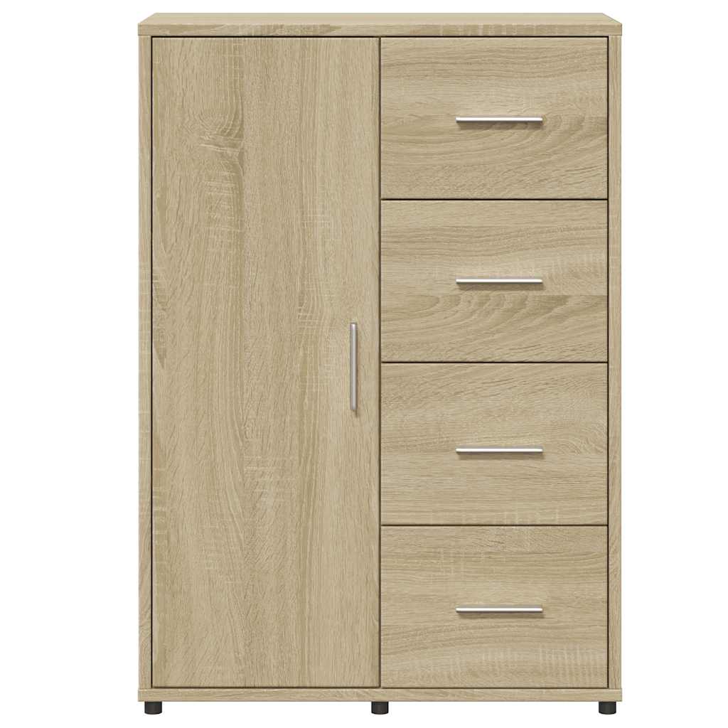 Skänkar 2 st sonoma-ek 60x31x84 cm konstruerat trä