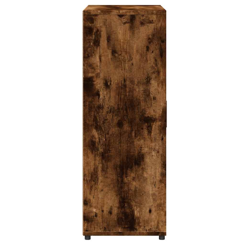 Skänkar 2 st rökfärgad ek 60x31x84 cm konstruerat trä