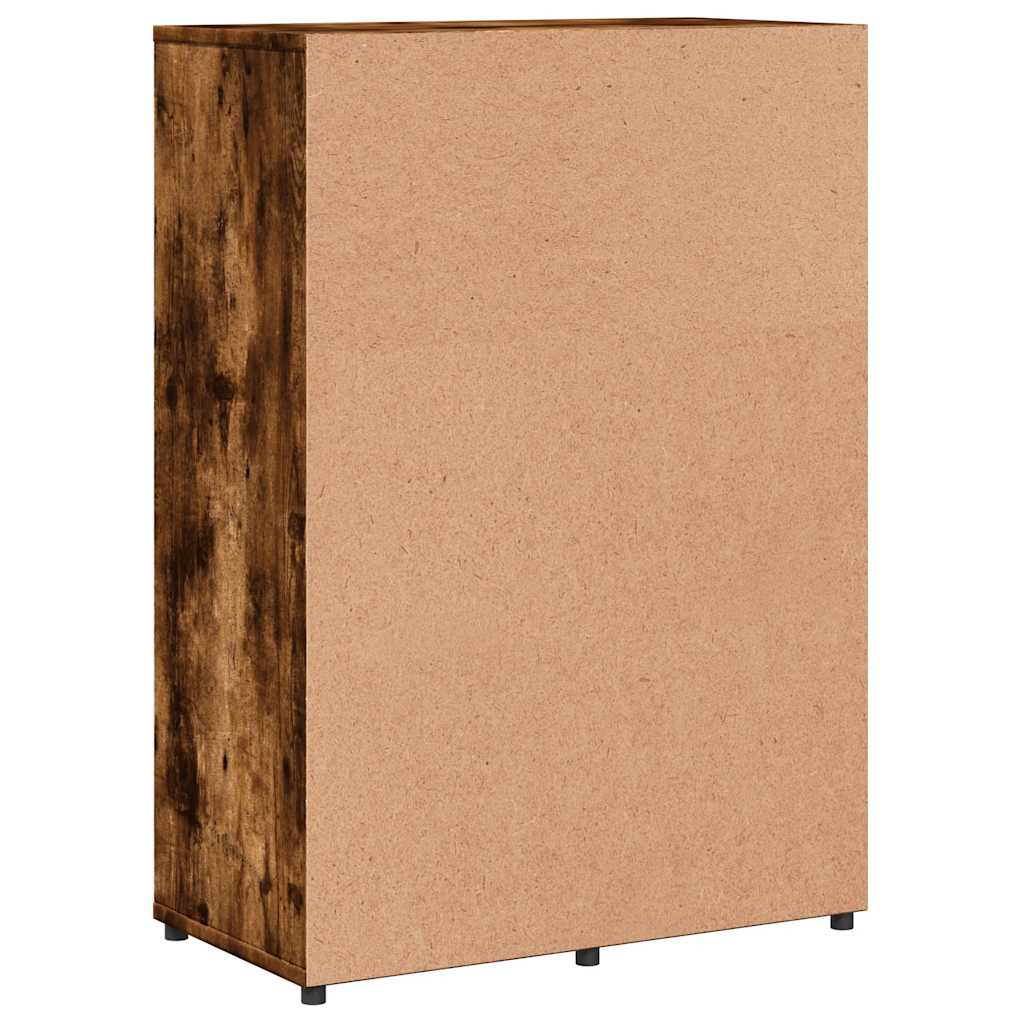 Skänkar 2 st rökfärgad ek 60x31x84 cm konstruerat trä