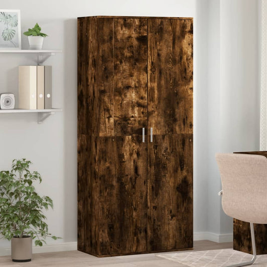 Skoställ Rökfärgad Ek 80x39x178 cm